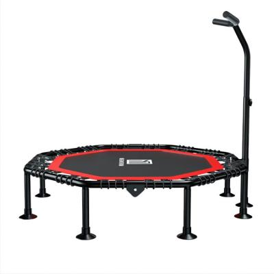 China Without protective net Trampoline with Adjustable Handle Bar Fitness Bungee Rebounder Jumping Cardio Trainer Home gym equipment Adults Kids for sale