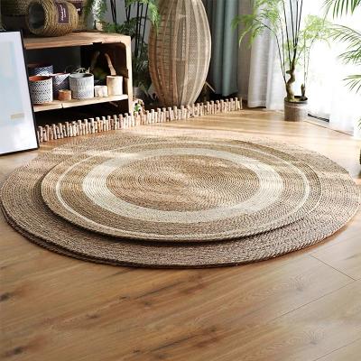 China Modern Hot Selling Sea Door Mat Water Hyacinth Grass Woven Grass Carpet For Home Decor for sale