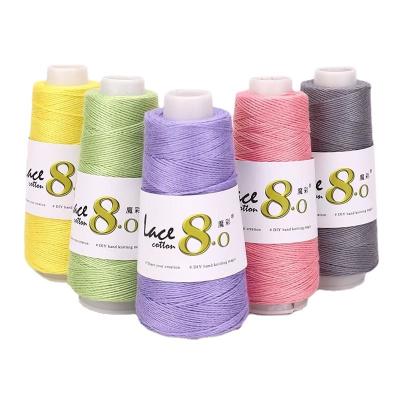 China Factory Wholesale 8.0 Recycled Cotton and Summer Cotton Wool and Crochet Spring Shawl Lace Cloth Yarn Crochet Ice Silk Yarn for sale