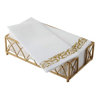 China Printed Western Cafe Bronzing Silver Hotel Towel Cloth Dustproof Paper for sale