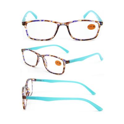 China Hot sale double candy color PC anti blue frame plastic AC glass reading glass computer glasses for sale