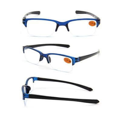 China Plastic Reading Glasses Design Square Half Frame Plastic Glasses Computer Glasses Reading Glasses for sale