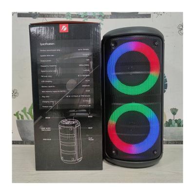 China No Knots High Quality Portable 4 Inch Double Speaker Colorful Wire Microphone Wireless Speakers for sale