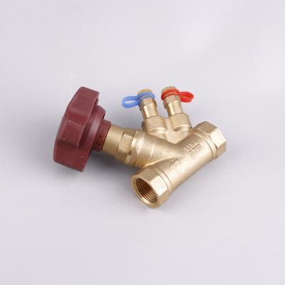 China General Fixed Orifice Dual Balance Flow Meter Regulating Valve, 3 Circuit Brass Balancing Valves for sale