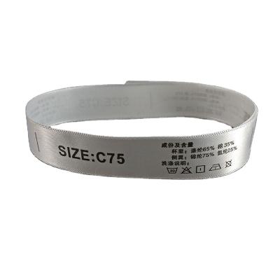 China Personalized Viable Printed Black Ribbon Apparel Labels Text Care Labels Textile Accessories Products for sale