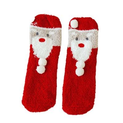 China Plush Home Only Pairs Merry Christmas Anti-Slip Slipper Free Size Socks For Ladies for sale