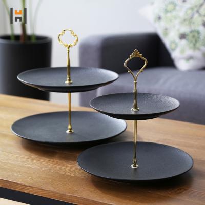 China Wholesale High Quality Ceramic and Wedding Party Use 3 Tier Dessert Display Stand Cake Stand from Viable Manufacturers for sale