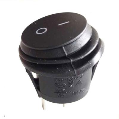 China KAN-B2-25P38-D Plastic Snap-action Gold-plating Round On--on Rocker Switch 2 Pin Price for sale