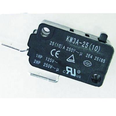 China Thermosetting Plastic RoHS Compliance 10A 25A 125/250VAC 2E4 25T85 Micro Switch Manufacturers For Home Appliances NO SPST Quick-connect Terminals for sale