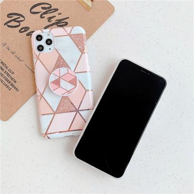 China Fashion Case 2020 Ring Hold Latest Pattern Silicone Electroplating Splice Tanning Marble Case For iphone 11 xs 11pro max xr for sale