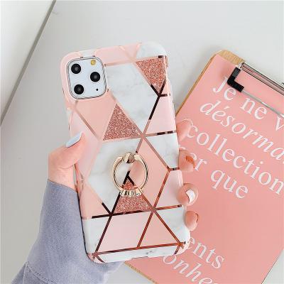 China Laudtec 2020 New Products Cases Back Cover Fashion Soft Silicone Stand Holder Grip Marble Marble Phone Case For iphone 11 xs 11pro xr max for sale