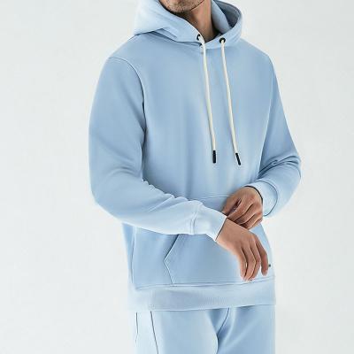 China Autumn And Winter Retro Best Choice Light Blue Breathable Long Sleeve Hooded Sweater For Men for sale