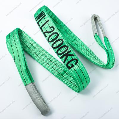 China 6:1 lifting 2T 4M safety factor 100% TUV GS lifting slings, CE polyester webbing strap sling certificate for sale