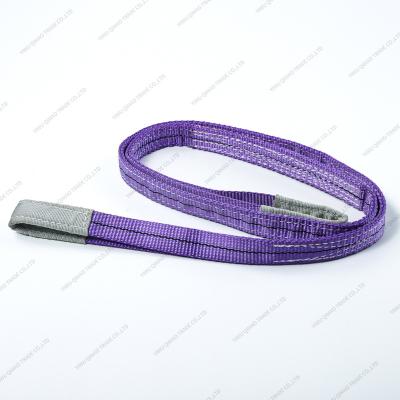 China 7:1 Lifting Safety Factor 1000Kg Hoisting Sling 30mm Strap Factory Wholesale Crane Belt Directly for sale