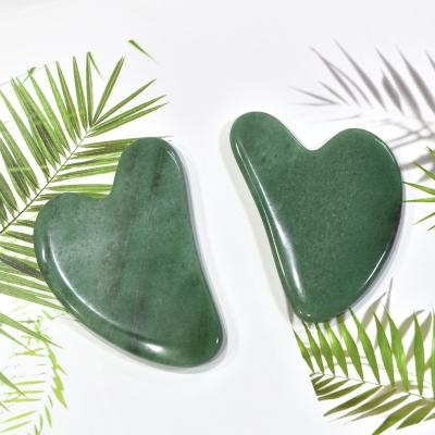 China New Concave Shaped Gua Sha Scraper Arravel Gua Sha Guasha Tip Rose Quartz Jade Stone Scraping Massage Tool For Body Care for sale