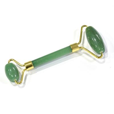 China Portable Hot Selling Private Label Crystal Scraper Steel Face Beauty Natural Face Jade Two Roller Anti Aging for sale