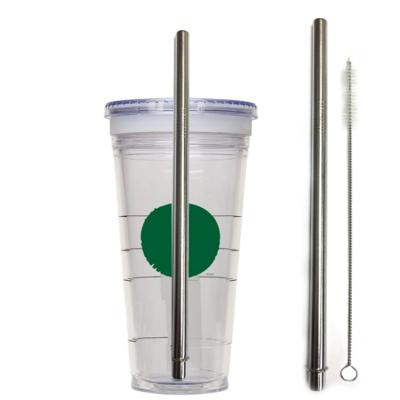 China 2021 Amazon Sustainable Hot Sale Summer Tumbler Stainless Steel Straws for sale