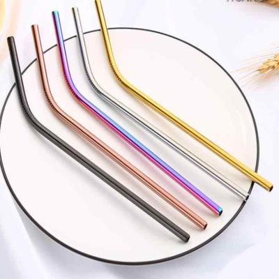 China Sustainable Food Grade Custom Reusable Metal Drinking Straws 10.5