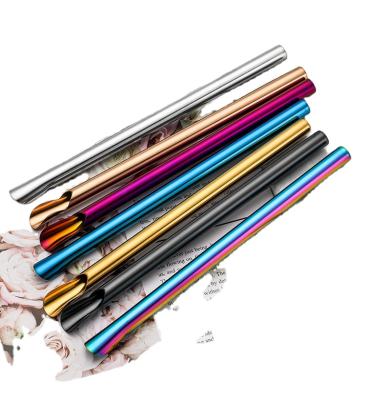 China Wholesale Disposable Stainless Steel Straw Food Grade 304 Metal Accessories Bar Factory Factory Color Reusable Straw for sale