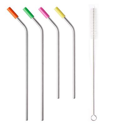 China Viable Wholesale Custom Colorful Logo Stainless Steel Straw Set Customized Reusable Straws for sale