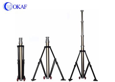 중국 군 이동할 수 있는 망원경 돛대 폴란드의 바퀴를 가진 휴대용 안테나 돛대 삼각 판매용