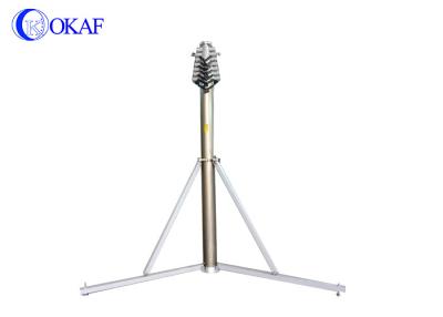 China Mechanical TV Antenna Telescopic Mast Pole Hard Anodized Treatment Surface for sale