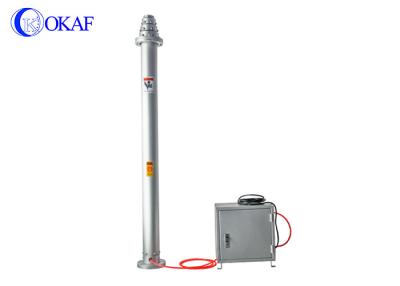 China 3-18 Meter-teleskopischer Lichtmast, DC12V-15A beweglicher pneumatischer Turm-Mast für Kamera zu verkaufen