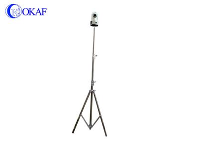 China Stainless Steel Telescopic Camera Mast , Manual Tripod Antenna Mast Pole 3m for sale