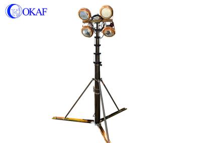 China Manual Telescoping Camera Mast , Surveillance Telescopic Antenna Tower Aluminum for sale