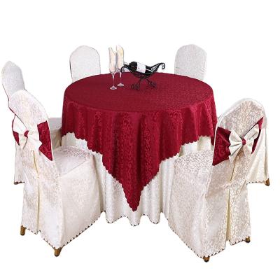 China Jacquard Banquet Chair Cover for Wedding Polyester Skirt Chair Cover Hotel Polyester Stretch Chair Cover for Party for sale