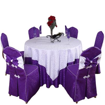 China Jacquard 2021 Wholesale Chair Covers Wedding Party Hotel Decorative Jacquard Chair Back Covers for sale