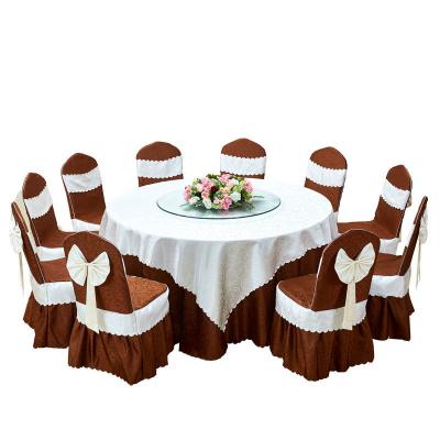 China Jacquard Fashion Chair Covers Hotel And Wedding Or Banquet Used Spandex Burgundy Wedding Chair Covers for sale