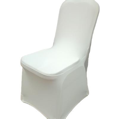 China Plain Amazon Select Supplier White Spandex Stretch Chair Covers Decoration Wedding Party for sale