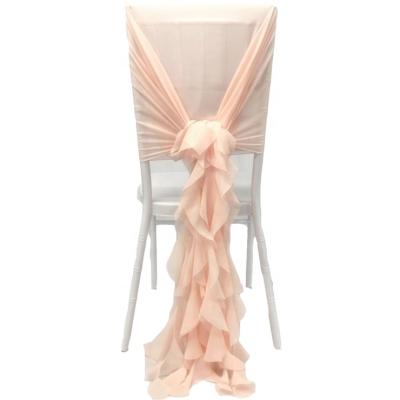 China Chair Wedding Wholesale Disposable Hot Sale Chair Cover Chiffon Sash for sale