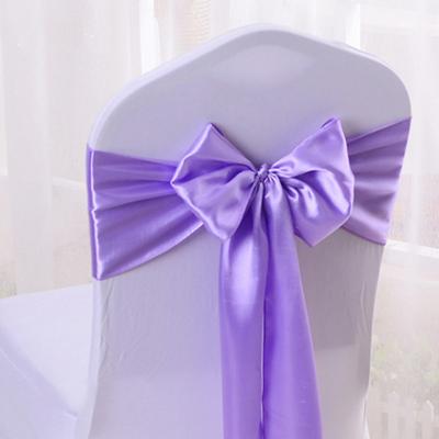 China 2021 wholesale cheap plain china satinwedding chair sash the latest and blue chair sashes for sale