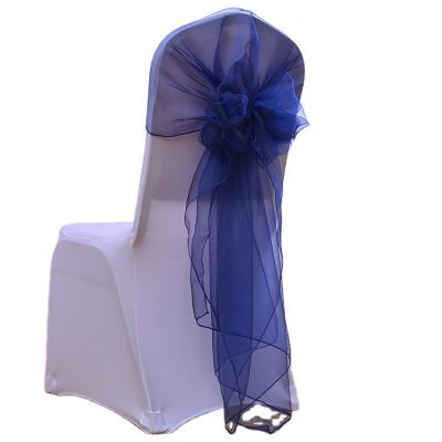 China Simple Organza Chair Sashes Spandex / Polyester Sashes Chair Band for sale