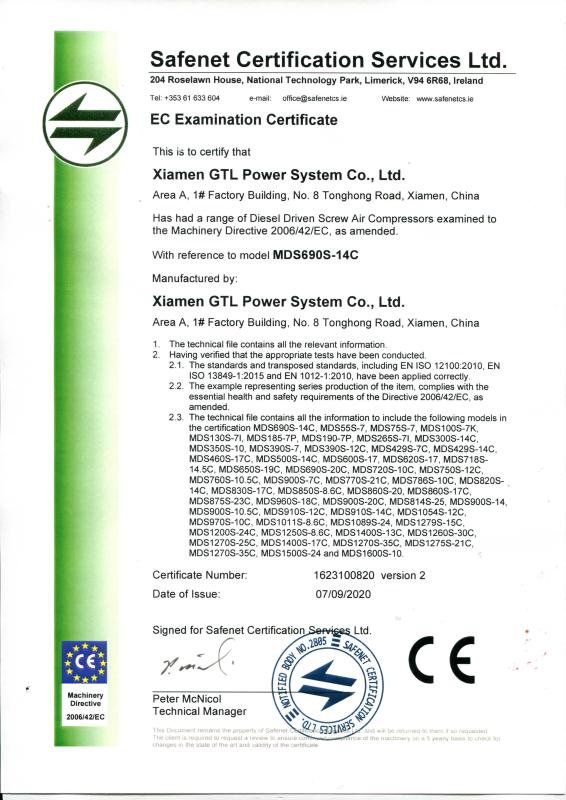 CE - Xiamen GTL Power System Co., Ltd.