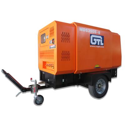 China GTL Portable diesel engine screw air compressor 285CFM 8 bar dry screw air compressors for sale