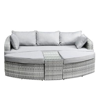 China Chinese wholesale retailer 4pcs outdoor garden leisure rattan roundr attan sofa set for sale