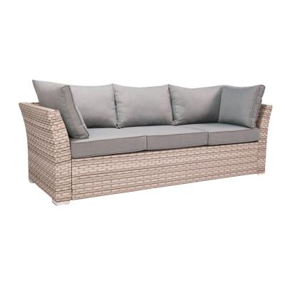 China Chinese customized garden furniture rattan sofa modern rattan conversation patio set outdoor 4pcs Corner Sofa Set-KD for sale