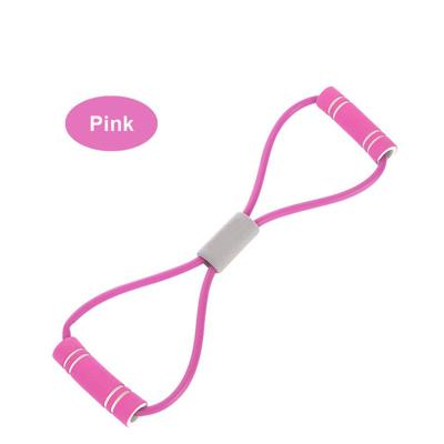 China Body Buliding Hot Selling 8 Shape Pull Rope Resistance Band Chest Promoter Muscle Fitness Expander Bands for sale