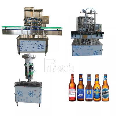 China Soft Beverage Carbonated Drink Filling Machine Line Glass Bottle Crown Cap 1000BPH for sale