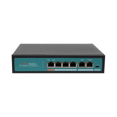 China Port Switch 10/100M Uplink RJ45 Ethernet Network 48V OEM/ODM 4 Fiber Unmanaged Poe Switch for sale