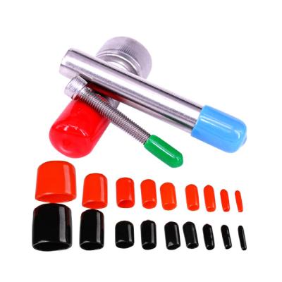 China Shield Screws Black Color Plastic Caps Screw Cover Screw Thread Protector Rubber Screw Cap for sale