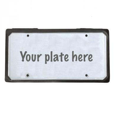 China Custom Black Rubber USA Cars License Plate Frame For America Market Gray Cards Plate Covers Holders For USA Vehicles for sale