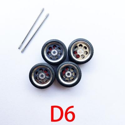 China Machine D Type 1: 64 Scale Alloy Rubber Wheels Tire Pack Series 5X12mm For Toy Vehicles And Model Cars for sale