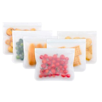 China PEVA Safety Fresh Fruit Vegetables Food Storage Leakproof Reusable Ziplock Plastic Bag for sale