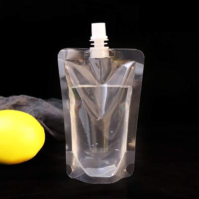 China 250ml Clear Fruit Juice Energy Drinking Nozzle Bag Comic Reusable Spout Pouch Moisture Proof for sale