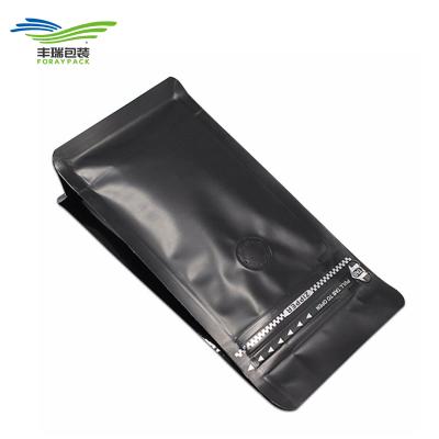 China Compostable Zipper Lock+tear Notch Maker Zipper Top Customized Coffee Bag With Valve for sale