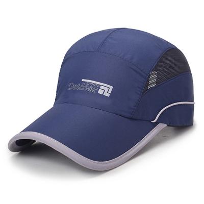 China China factory COMMON 100% polyester dri customized logo outdoor sports quick dry blue hats for sale